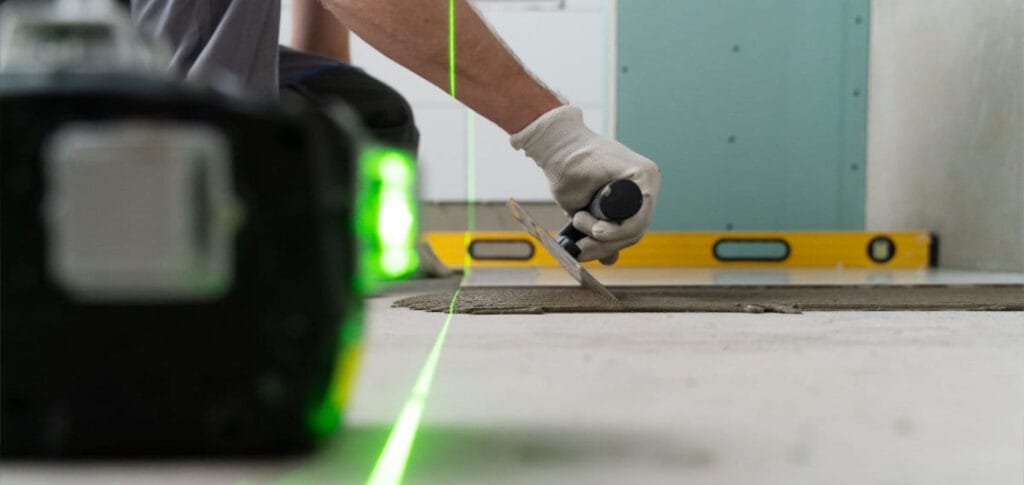 układanie płytek ustalanie poziomu